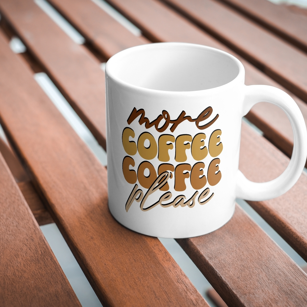 White and Gold Coffee Mug